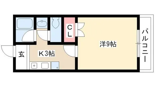 ウィングコート辻【105号室】の間取り
