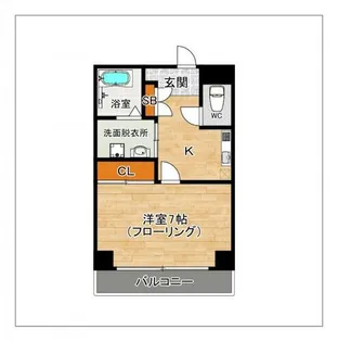 SOLEIL ATAGO【103号室】の間取り
