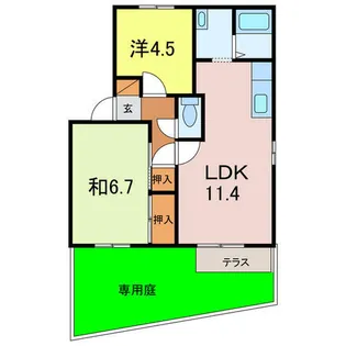 アペックス日進D棟【1階】の間取り