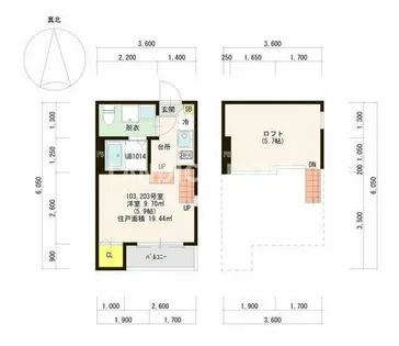 ベラコスタ姪浜【1階】の間取り
