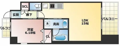 プレジオ帝塚山【2階】の間取り