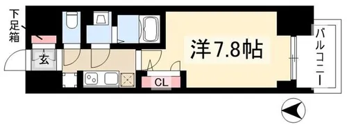 プレサンスTHE久屋大通レジェンド【7階】の間取り