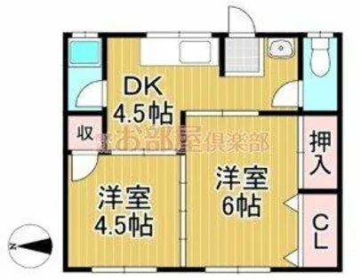 うめみつ第3ハイツ【201号室】の間取り