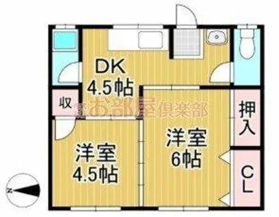 うめみつ第3ハイツ【201号室】の間取り