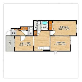 ヒルズ宮司I【102号室】の間取り