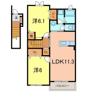 ビバーチェ【2階】の間取り