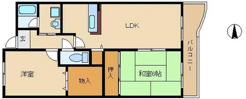 兵庫県尼崎市口田中1丁目【マンション】の間取り