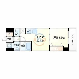 スプランディッド新大阪Ⅵ【3階】の間取り