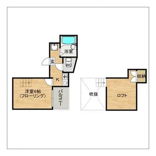 ラフィーネアルブル【B-202号室】の間取り
