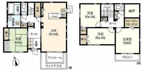 愛知県豊田市乙部ケ丘2丁目【一戸建】の間取り