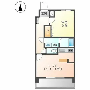 プリマベーラ龍ノ口【802号室】の間取り