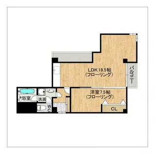 オリンピアマンション高宮【402号室】の間取り