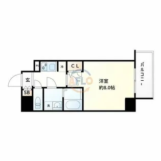 S-RESIDENCE江坂Alegria【6階】の間取り