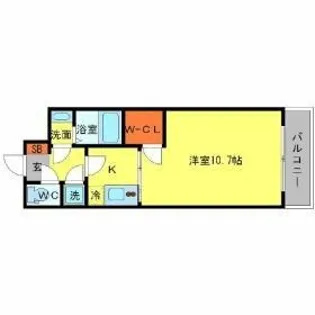 SERENiTE本町エコート【10階】の間取り