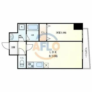 NINE RESIDENCE【8階】の間取り