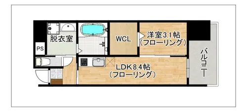 グローリー南福岡【501号室】の間取り