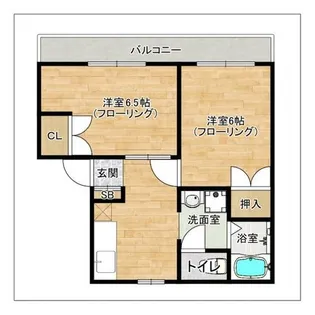 ドミール新宮F【103号室】の間取り