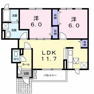 オーシャン グレイスN【1階】の間取り