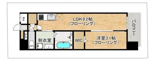 グローリー南福岡【402号室】の間取り