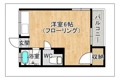 第一ハイマート田中【101号室】の間取り