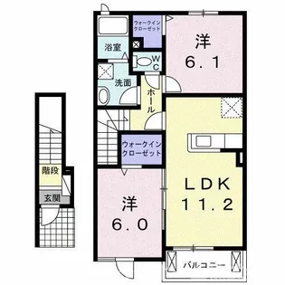 エバーラスト WEST【2階】の間取り