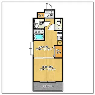 ラフィネスシャトードゥ赤坂【2階】の間取り