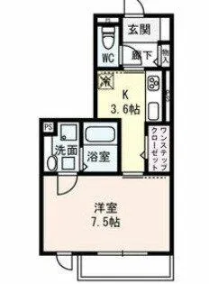 エストドミール野田【1階】の間取り