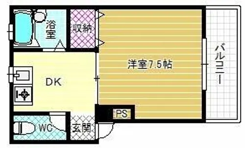 ヴィアーレ古市【3階】の間取り