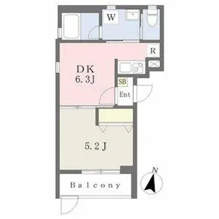 Shino王居殿 A【301号室】の間取り