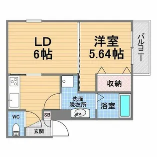 パロス甲子園口【2階】の間取り