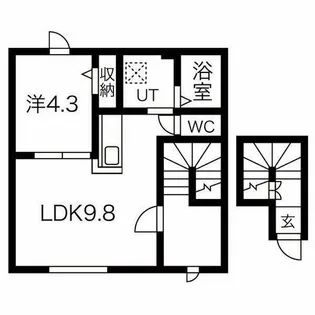 ラピスII【A2号室】の間取り