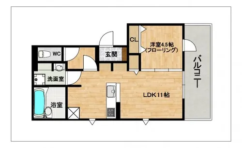 GD Sasabaru Apartment A【301号室】の間取り
