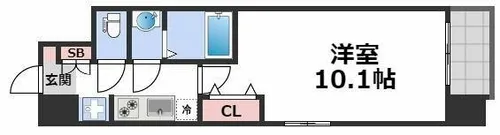 スプランディッド京橋EAST【6階】の間取り