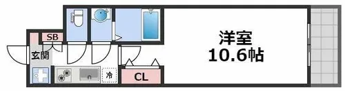 スプランディッド京橋EAST【4階】の間取り