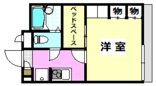 レオパレスハイムシード【205号室】の間取り