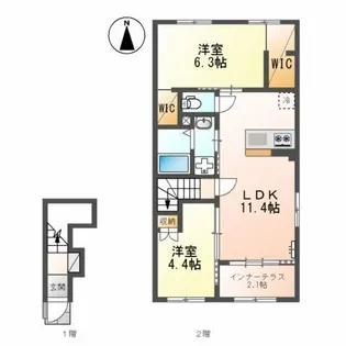 リンク ドエル(Link dwell)【2階】の間取り