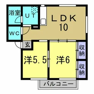ハマハウス【1階】の間取り