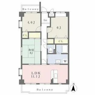 ブリックコート52【2階】の間取り