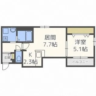 アビタN37【4階】の間取り