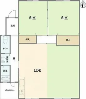 伝治山グリーンハイツ【5階】の間取り