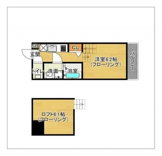 auram箱崎【1階】の間取り