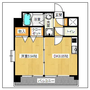 アムソピーラ祇園【203号室】の間取り