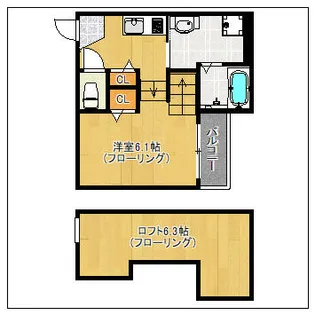 アステール吉塚【1階】の間取り