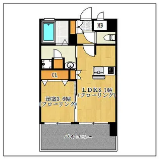モントーレ博多クラシックコート【704号室】の間取り