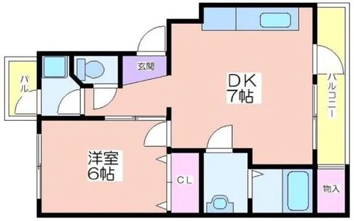 ヴィラナリー御崎【206号室】の間取り