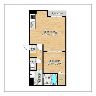 LEAF荒江【1階】の間取り