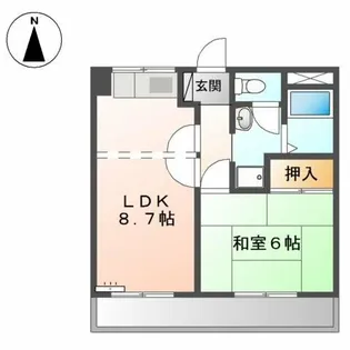 タクミハイツ93【2階】の間取り