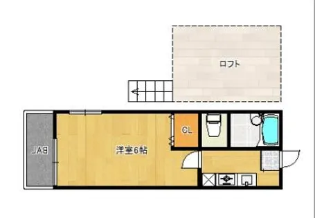 アクアコート姪浜【201号室】の間取り
