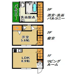 DreamStage博多Lechien(ルシアン)【6号室】の間取り