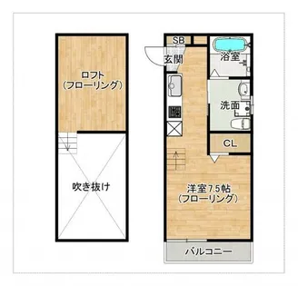 Four Leaf【205号室】の間取り